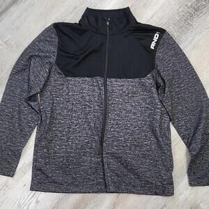 And1 Jacket Grey Mens Large Heathered Zip Up Sweatshirt Light Weight
